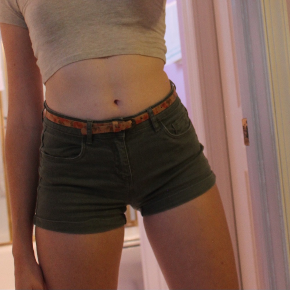 Earthy Floral Skinny Belt